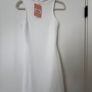 That’s so fetch mini white dress lined.